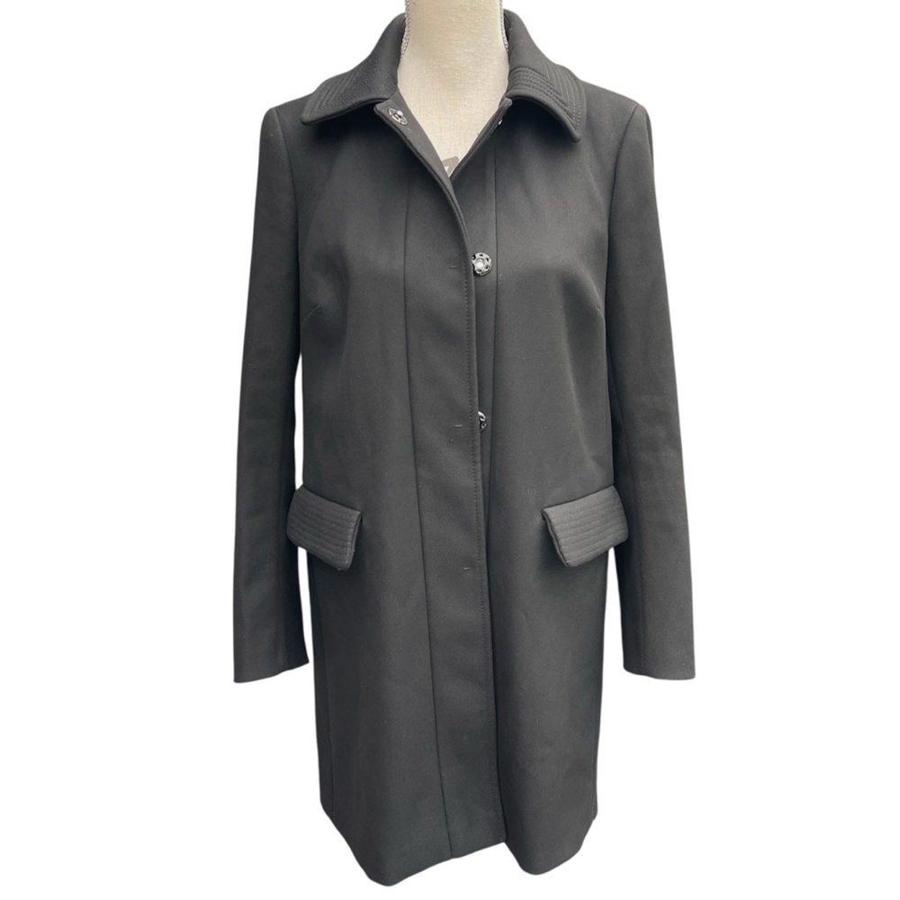 Red Valentino Black Classic Snap Front Coat (US 6/IT 42)